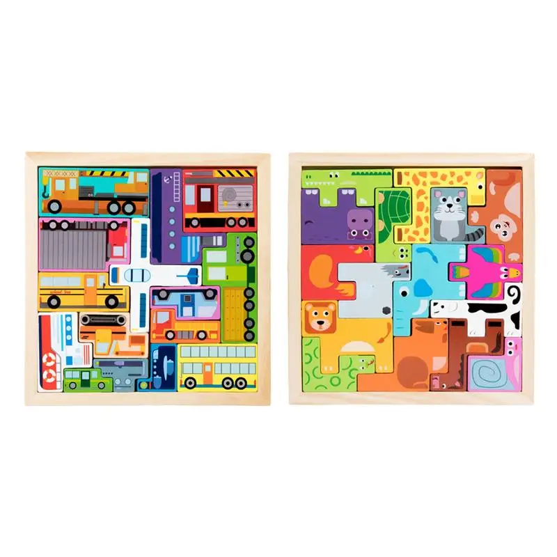 

Jigsaw Puzzle Building Blocks For Kids Developmental Toys With Lively And Interesting Shapes Building Blocks For Exercising Hand