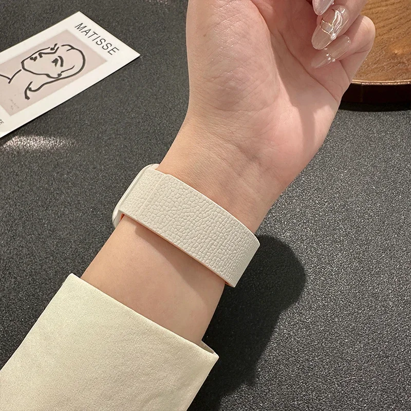 Magnetic Strap for Apple Watch Band 45mm 44mm 40mm 46mm 41mm 42 mm 38 Silicone Bracelet iWatch Series 10 9 8 7 6 Se Ultra 2 49mm image 6