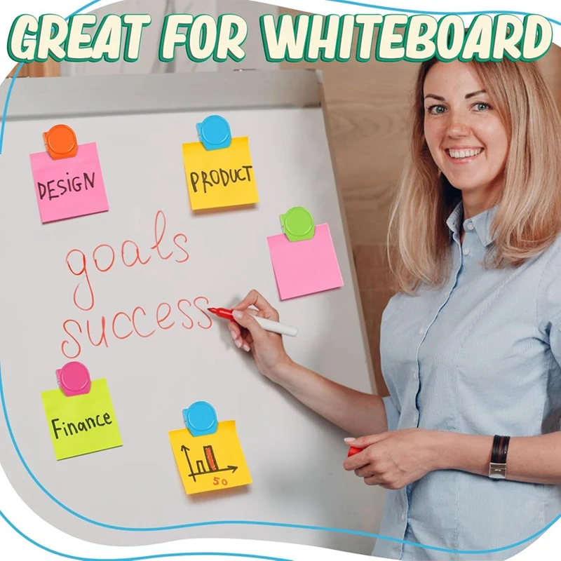 Magnetic Clips, 24 Pcs Fridge Magnet Whiteboard Magnets, Metal Clips Refrigerator Magnets, Magnet Clips