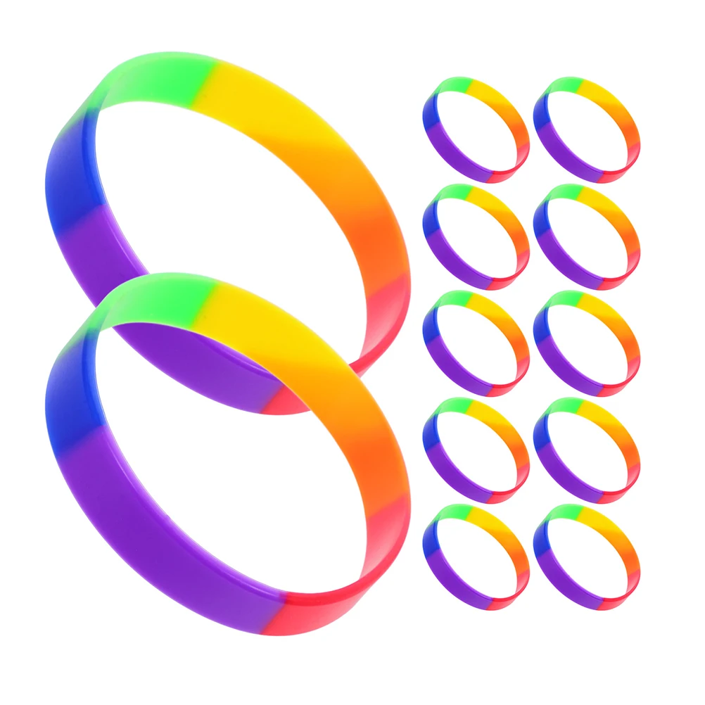 

42 Pcs Bracelet Decoration Pride Rubber Wristbands Lesbian Bracelets Silicone Festival