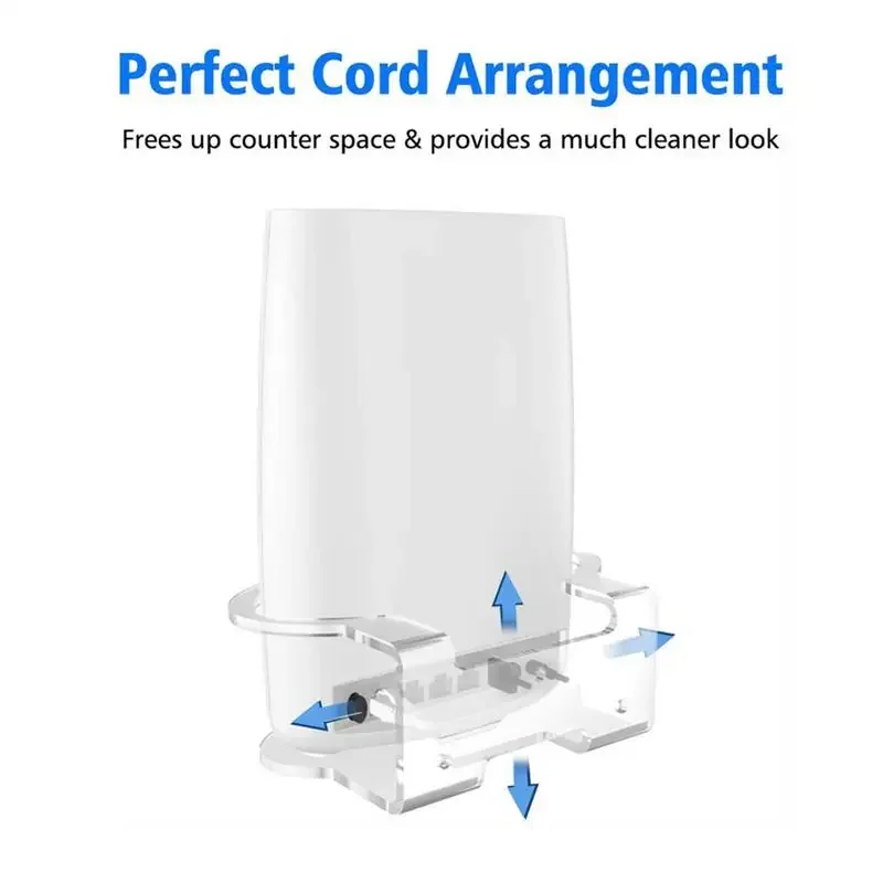 2pcs Clear Acrylic Wall Mount Sturdy Bracket ForNetgear Wifi Orbi Router RBS50 RBK50 RBK53 RBK30 RBK40/RBS40 RBR20