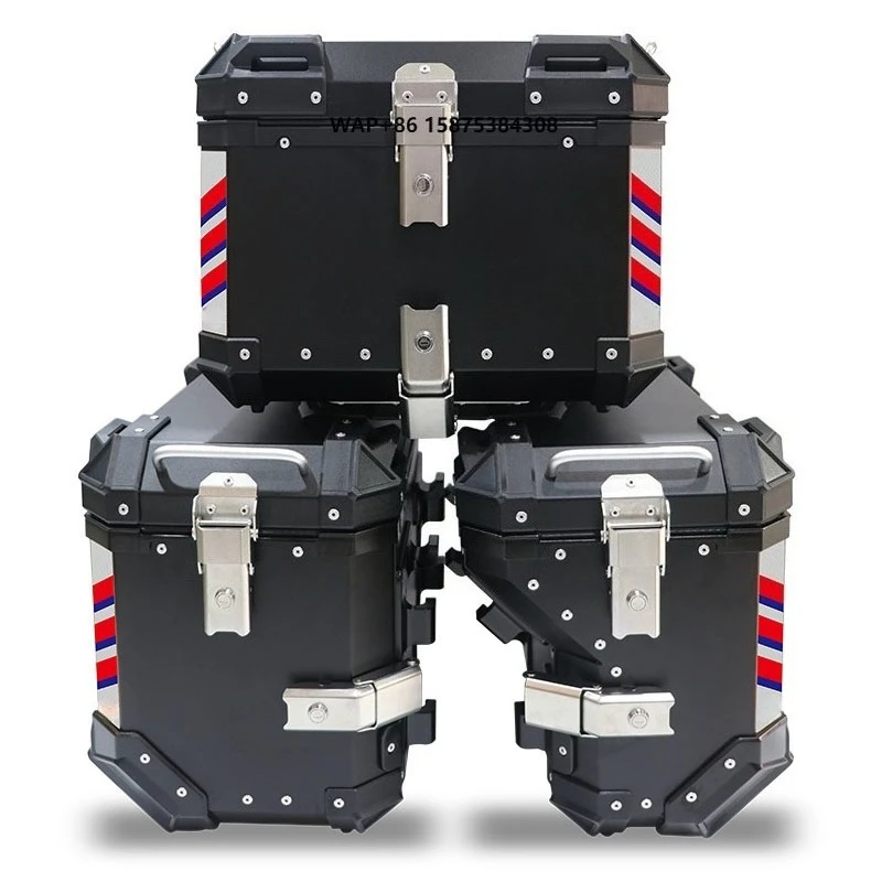High Quality Metal Top Box Aluminum Motorcycle Side Box and Tail Box With Racks for Motorcycle