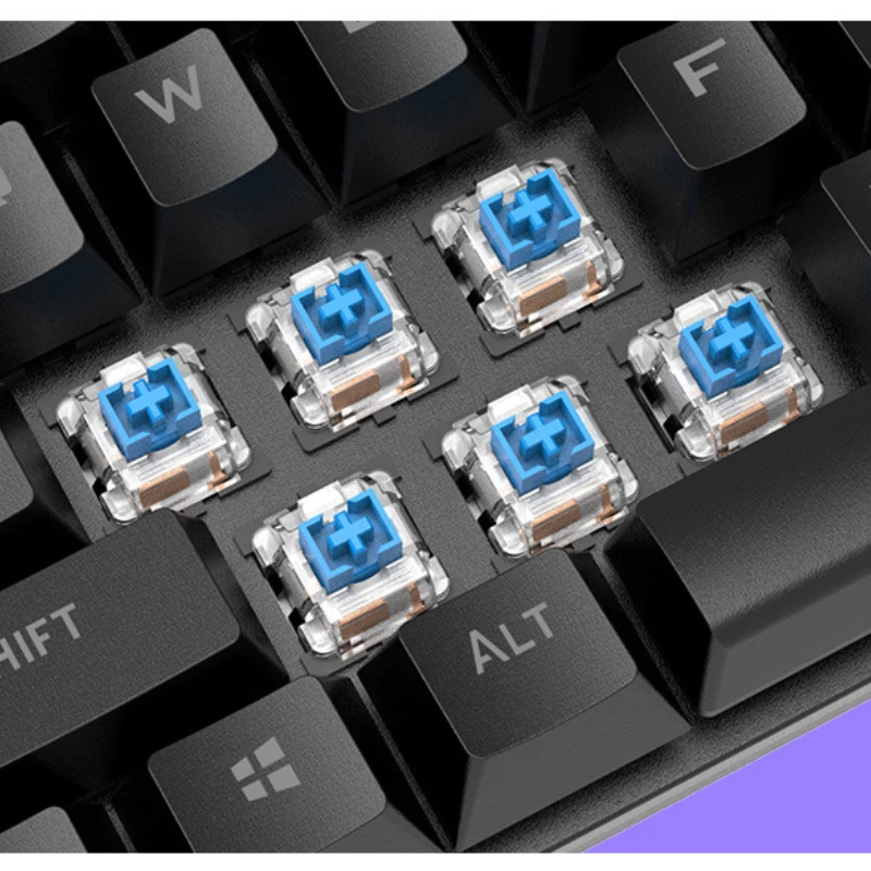 Mechanical Keyboard 87-key USB Luminous Blue Axis Color Matching Keyboard for E-sports Games