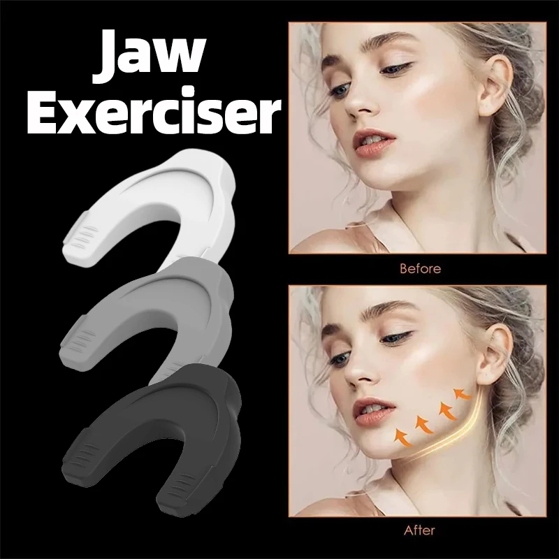 Jaw Exerciser Face Muscle Trainin Silicone Trainer Jawline Exerciser And Neck Toning For Men And Women Double Chin Reducer