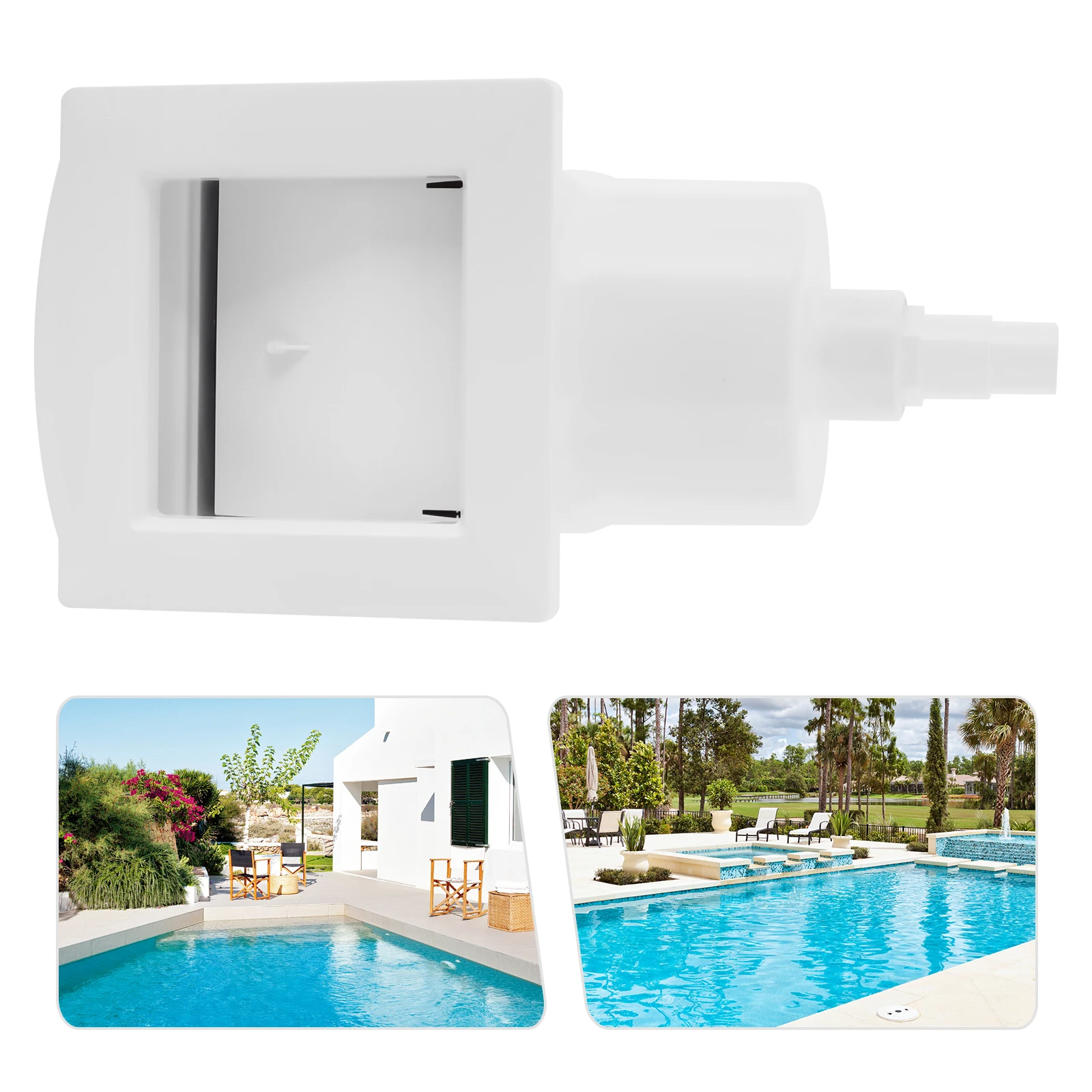 Ensemble complet d'écumoire de piscine intégrée de qualité supérieure, écumoire de piscine murale avec panier filtrant