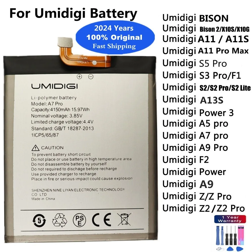 UMI Bison Original Battery For Umidigi A13S A9 A5 A7 A7S Pro A11S A11 Pro Max Bison GT2 X10S X10G F2 F1 Power 3 S2 G1 S3 S5 Pro