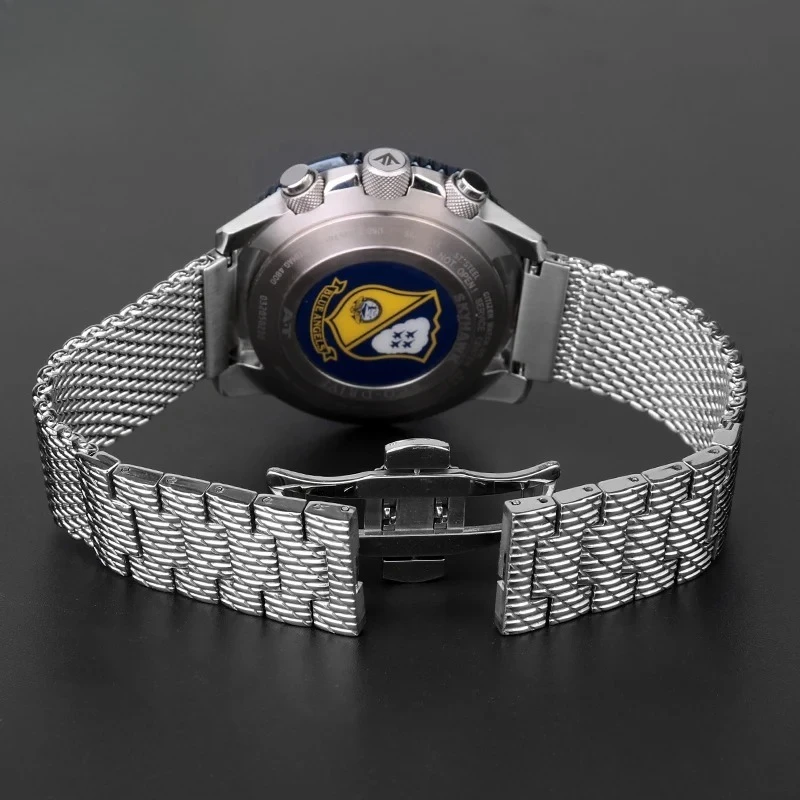 22mm 23mm de alta qualidade milan malha pulseira aço inoxidável para cidadão jy8078 jy8037 jy8031 pulseira relógio masculino luxo