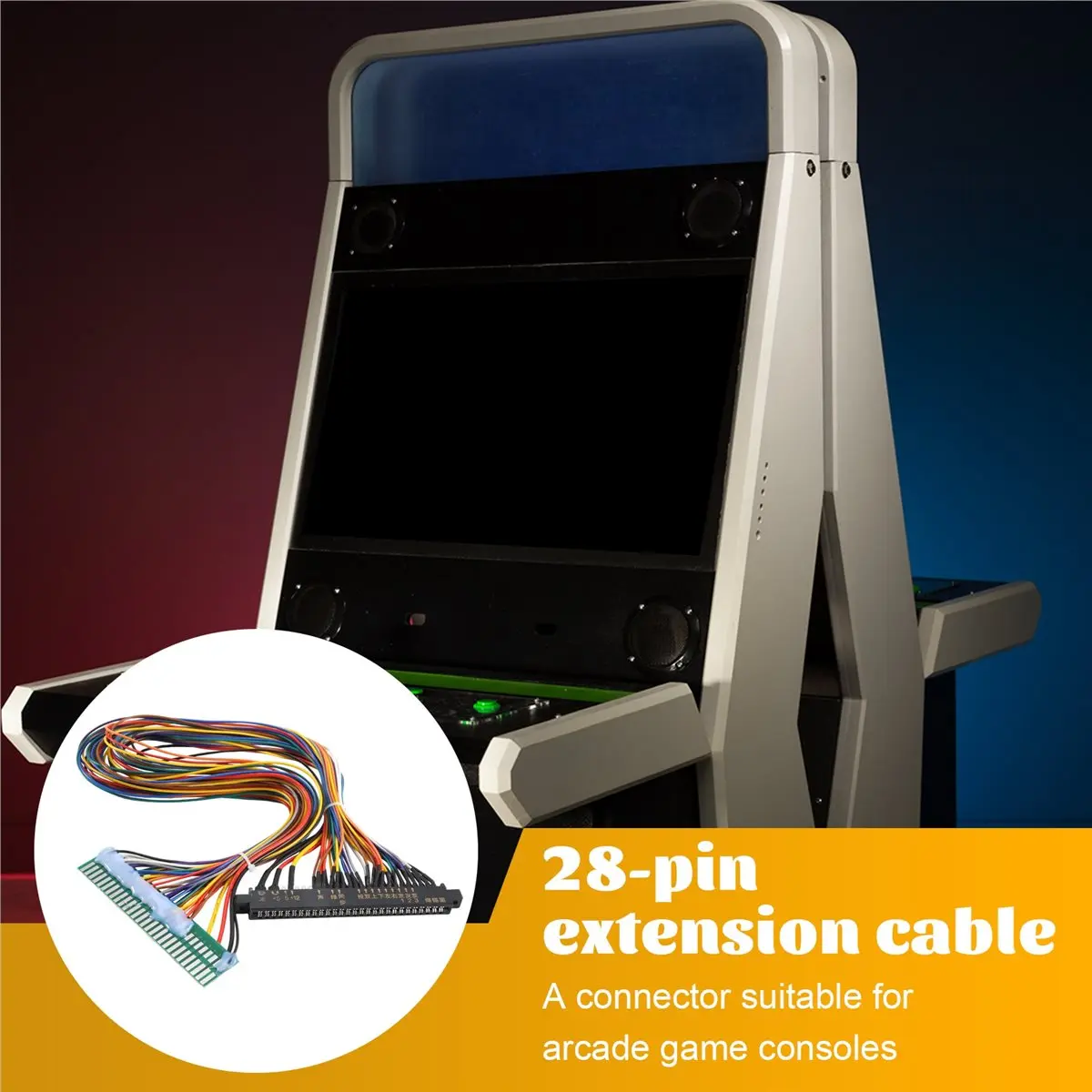 N05R 28Pin Jamma Extension Cable Game Machine Jamma Harness Connectors Gold Finger for Game Parts Coin Operator
