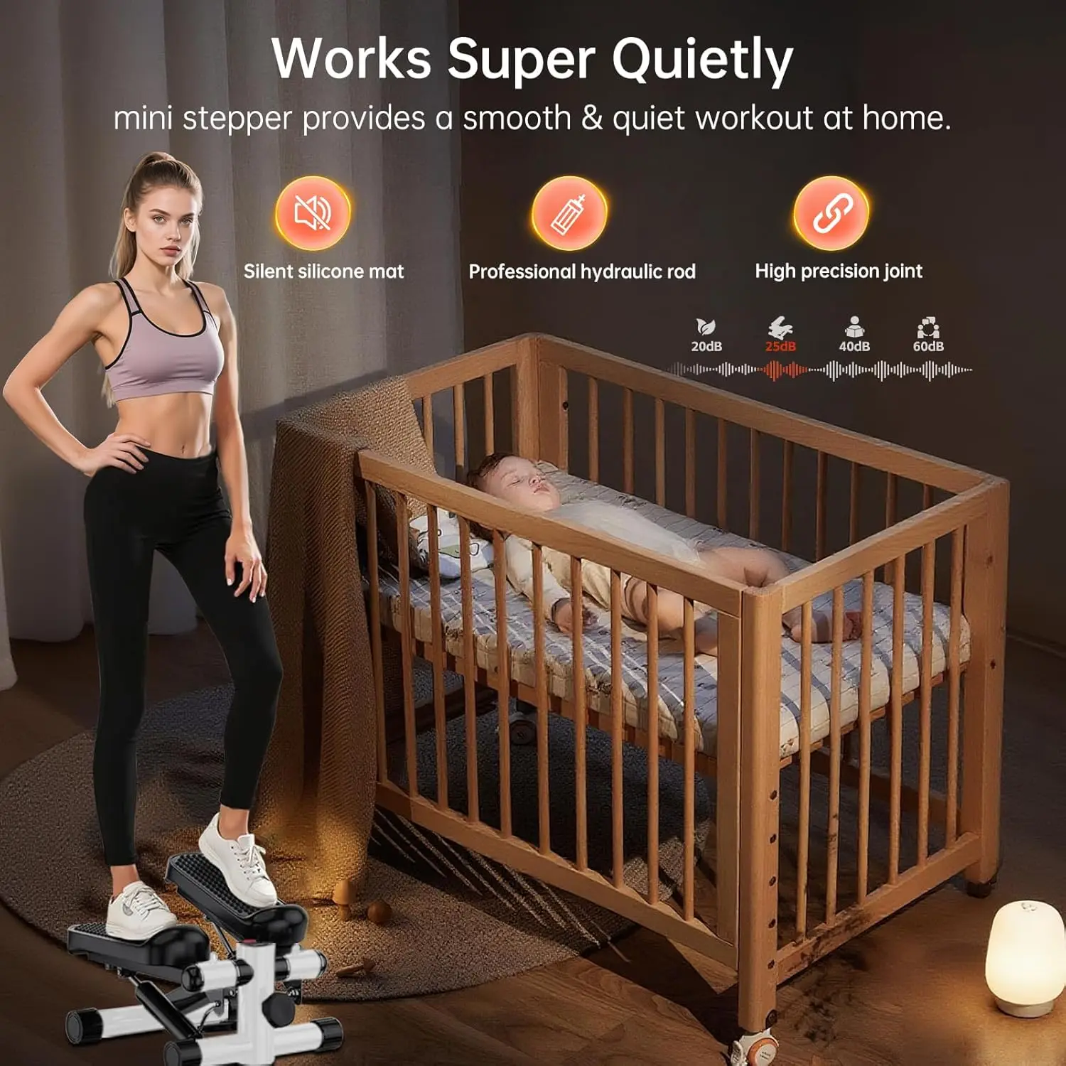 

Home Portable Mini Stepper and Waist Fitness Exercise Stair Stepper Machine With Lcd Monitor for Home Exercise Workout
