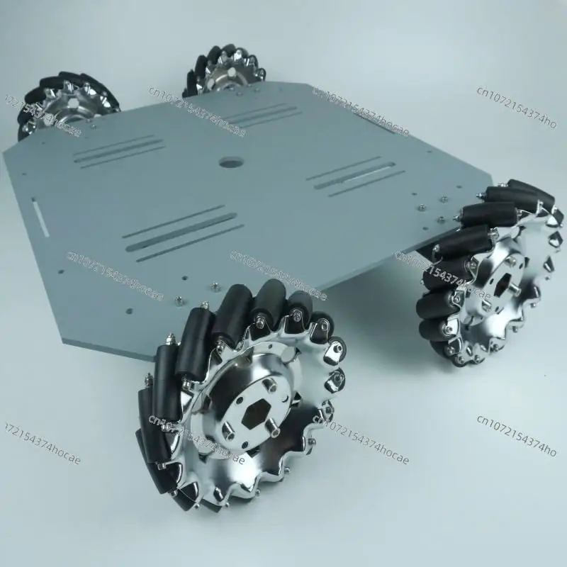 

New 70kg Heavy-Duty Mecanum Metal Wheel Trolley Omnidirectional Wheel 24V Motor Mobile Robot Metal Chassis for Research Project