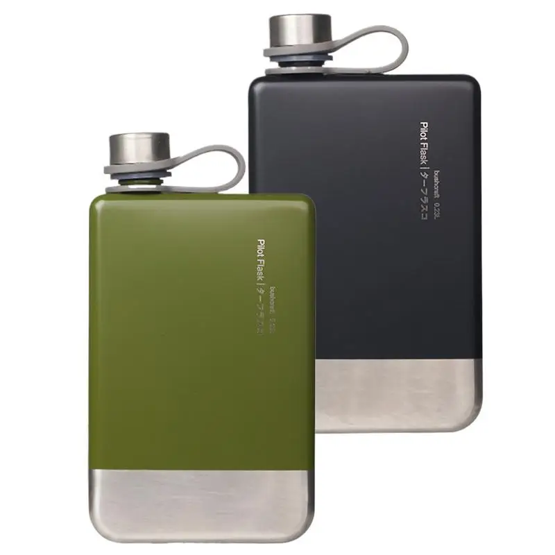 

Фляга из нержавеющей стали, портативная легкая дорожная бутылка для воды, многоразовая фляга для ликера для пива, напитков, кофе, духов