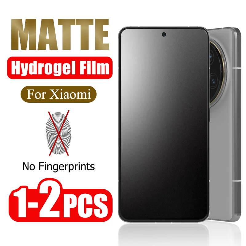 1-2Pcs Matte Hydrogel Film For Xiaomi 14 Ultra 13t 13 12 12t  Pro Lite Note Front Screen Protector For Redmi 8A K30 20 Soft