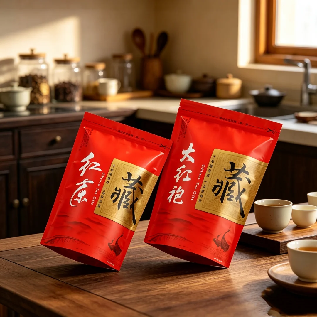 Chinese Mix 16 Type Tea packaging bag Da self-sealing bag 100g250g500g recyclable sealed bag