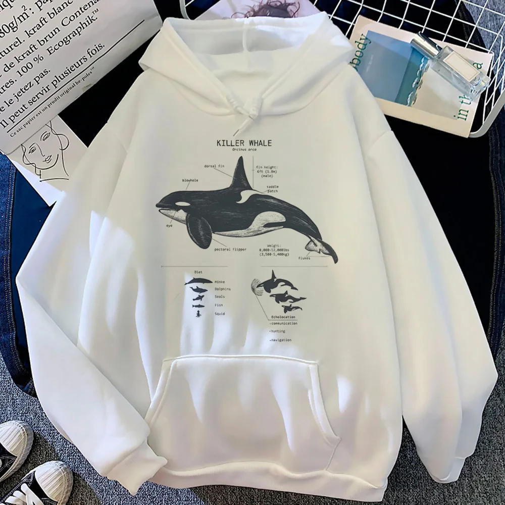 

Whales hoodie clothes for teens pattern athleisure graphic comic women tracksuits sweatshirts harajuku elegant soft fabric comic