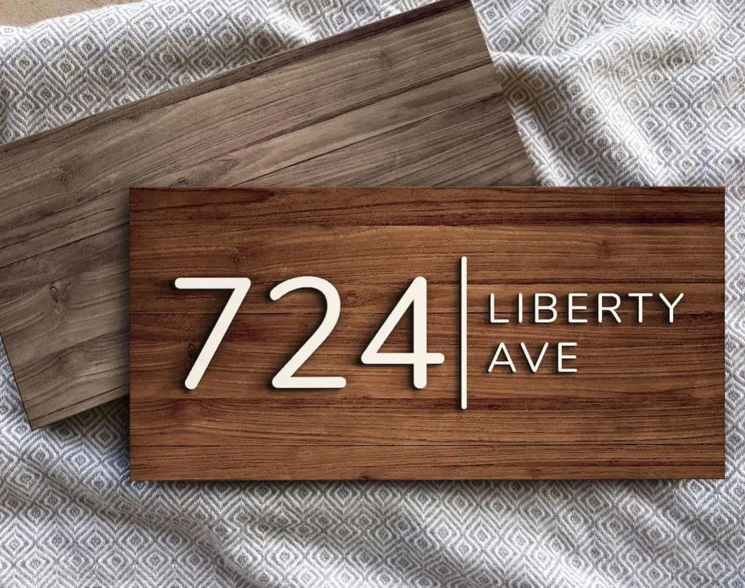 

Brandnewsign House Number Board Room Number Plate Acrylic Number Letter Sign Metal Plate for Office Wayfinding Signage