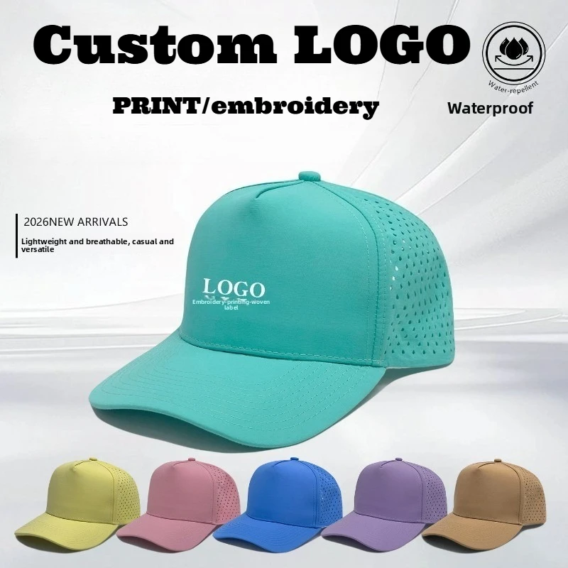Custom Printed Embroidered Five Panel Quick Dry Baseball Cap Summer Solid Color Unisex Mesh Breathable Visor Sports Trucker Hat