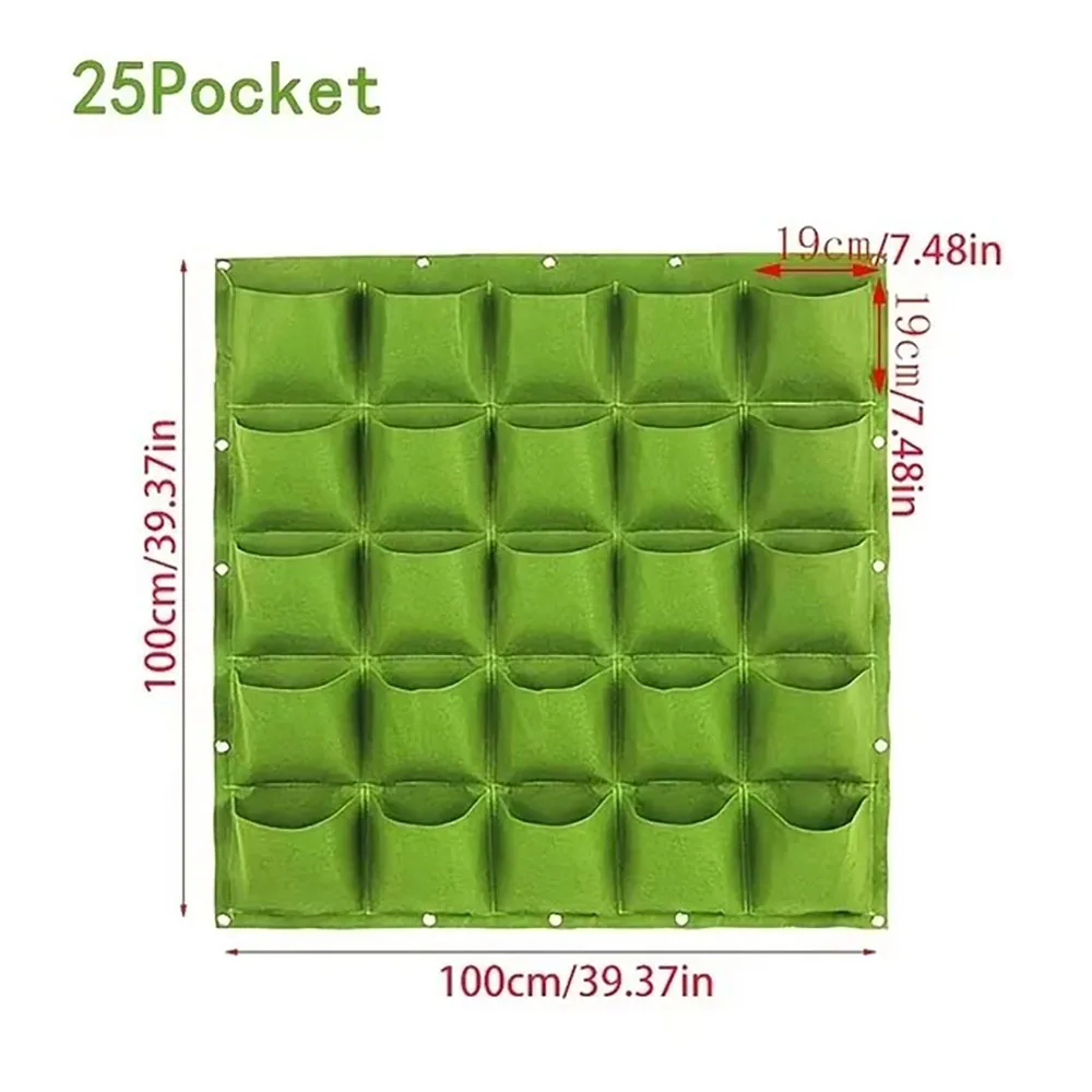 Multi-pocket groene verticale hangende tuin plantenbak groente fruit bloempotten tas muurbevestiging hangende kweekzakken zaaipotten