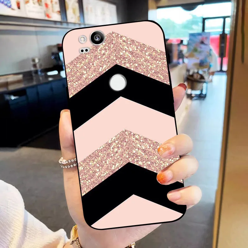 Untuk Google Pixel 2 casing Fundas penutup belakang silikon lunak untuk Google Pixel 2 casing ponsel modis TPU antiguncangan cangkang Coque