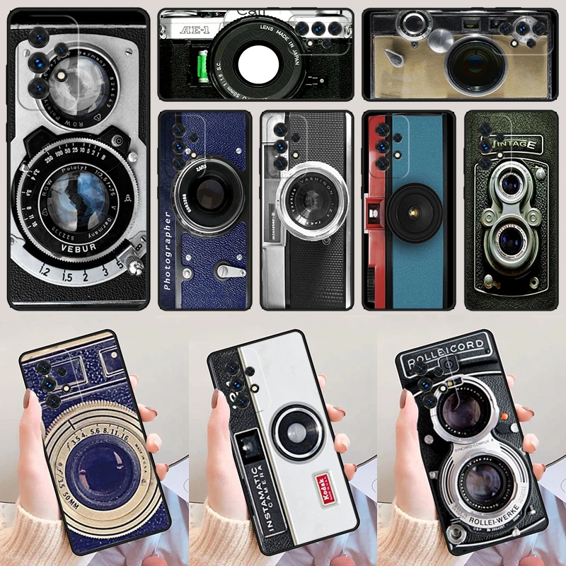 

Retro Vintage Camera For Samsung Galaxy A52 A72 A73 A20e A21S A50 A70 A11 A12 A42 A31 A40 A51 A71 A32 A80 A91 Phone Case Cover