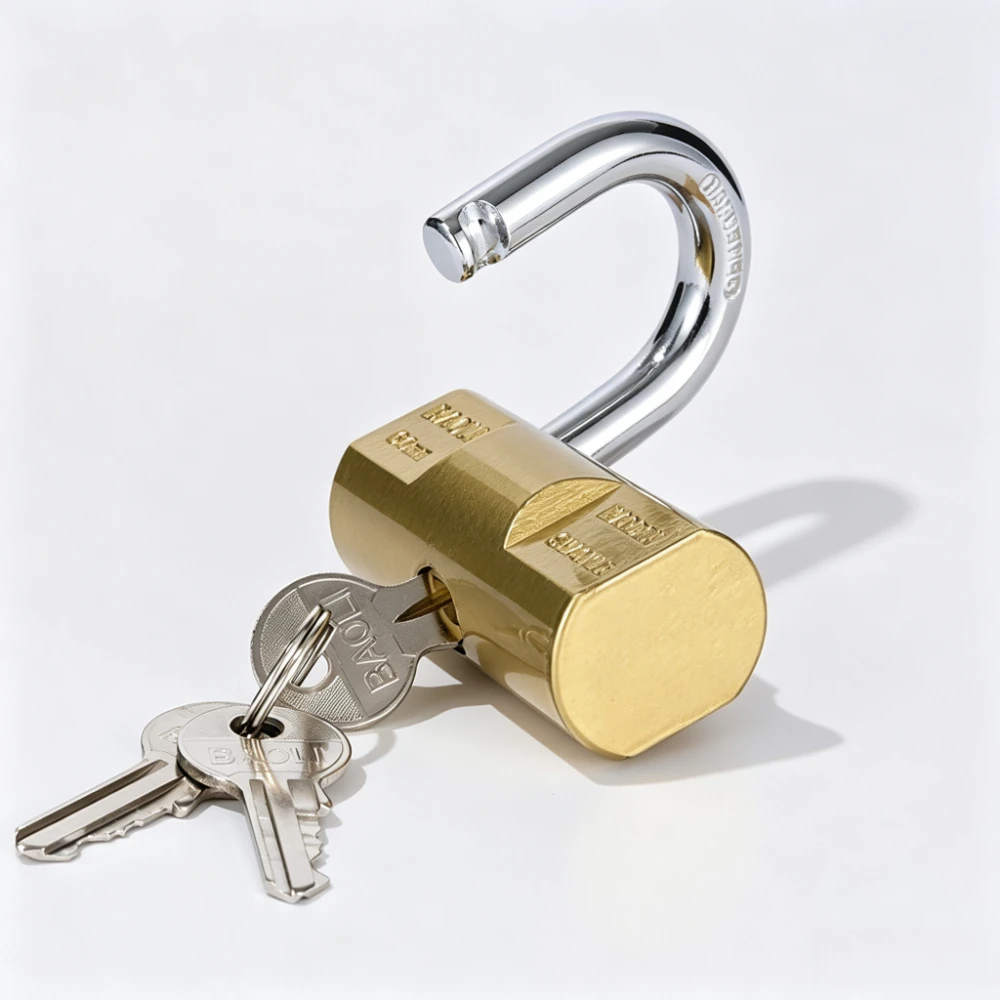 Heavy Metal Padlock / Anti-Theft Hammer Resistant Key Lock / with Three Keys And Spring