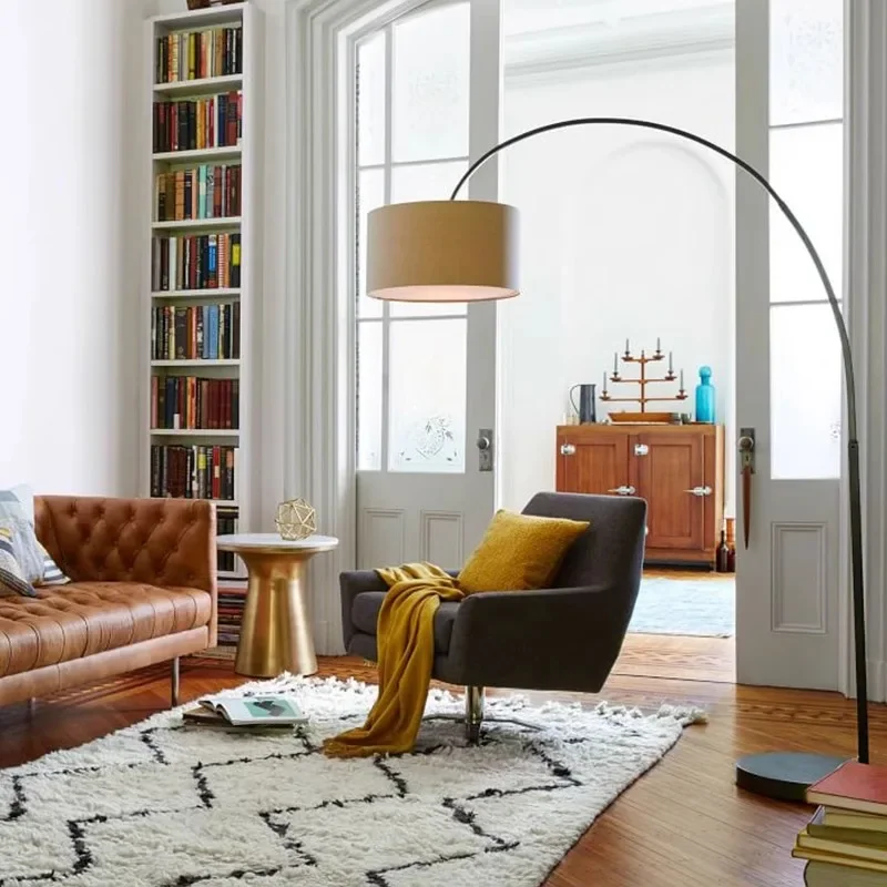 Light luxury Nordic sofa coffee table small round table office marble edge table household simple leisure rock slab small