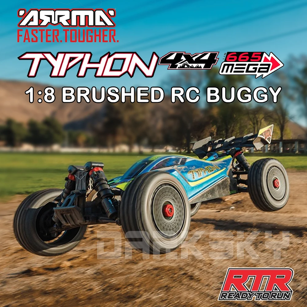 

ARRMA TYPHON MEGA 665 4X4 Матовый RTR Багги 1/8 RC Электрическая модель автомобиля с дистанционным управлением ARA4206V4 Игрушки для взрослых и детей