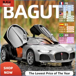 1:24 Bugatti Atlantic Supercar Alloy Toy Car Model Wheel Steering Sound and Light Children's Toy Collectibles Birthday gift