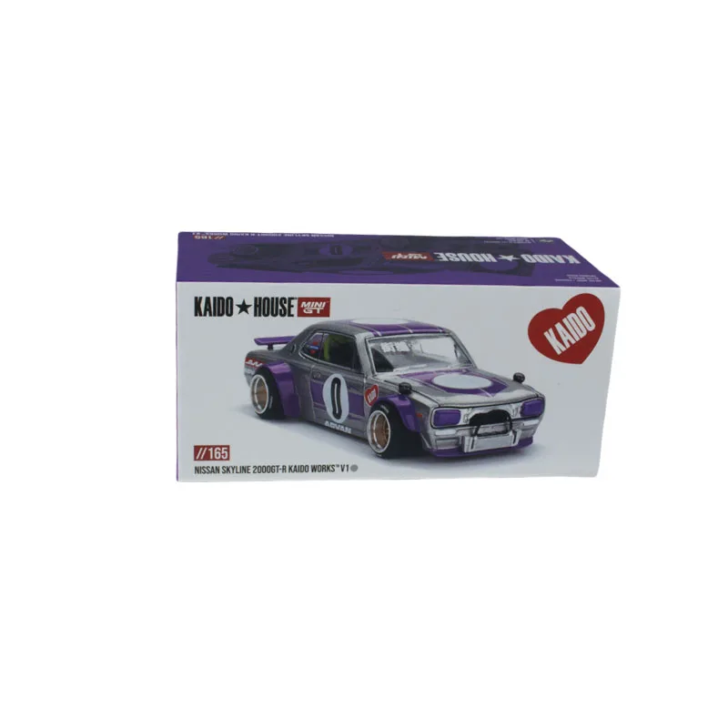 Kaido casa diecast 1/64 escala minigt liga modelo carros minigt gtr kpgc10 jogar veículos brinquedos para meninos presente caixa original