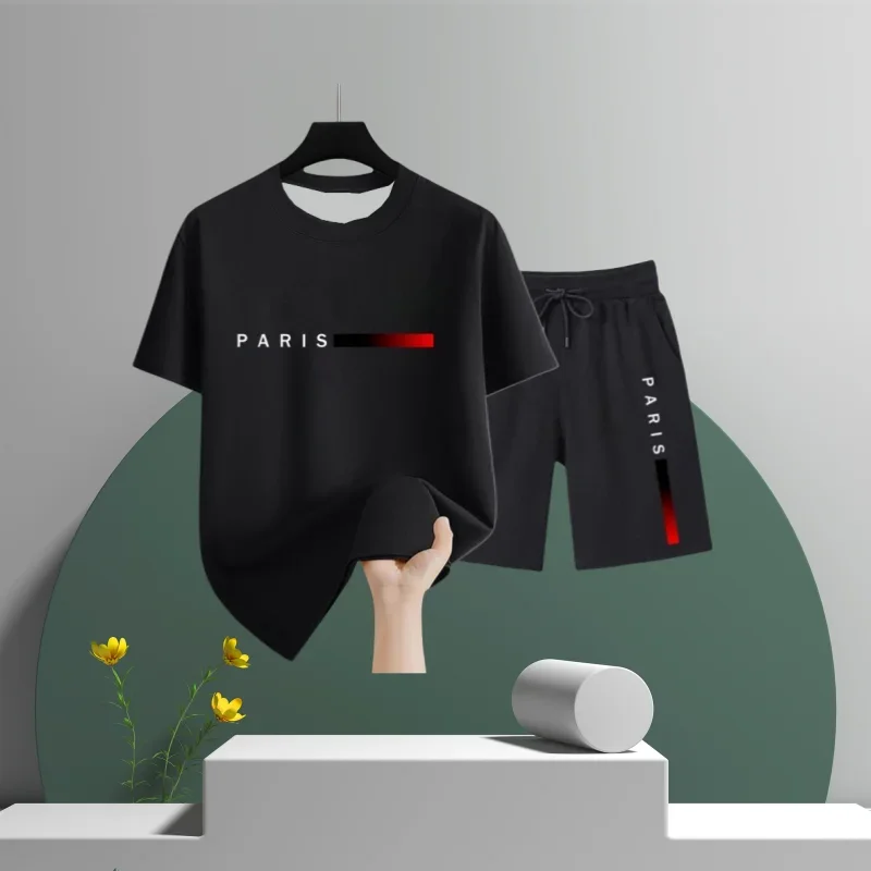 

Летний хит продаж, комплект шорт с короткими рукавами, свободный и удобный для занятий спортом на открытом воздухе, быстросохнущий, впитывающий пот, новинка 2023 года