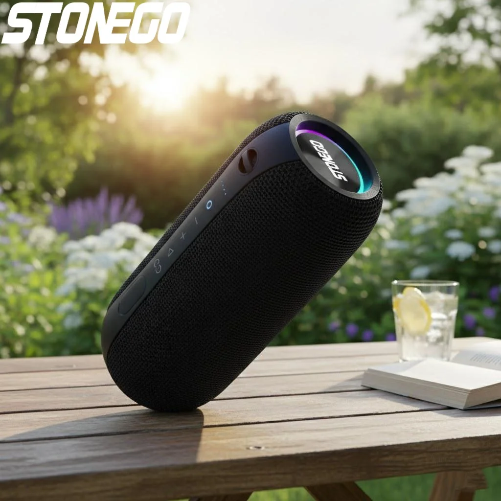 

Портативные беспроводные Bluetooth-колонки, двойные светодиодные звуковые колонки в стиле панк TWS с улучшенной басовой диафрагмой для любителей музыки