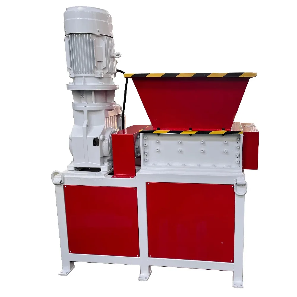 ماكينة تقطيع صغيرة بعمود مزدوج |   نفايات صغيرة الحجم/البلاستيك/الخشب كسارة عزم دوران عالية السرعة #1