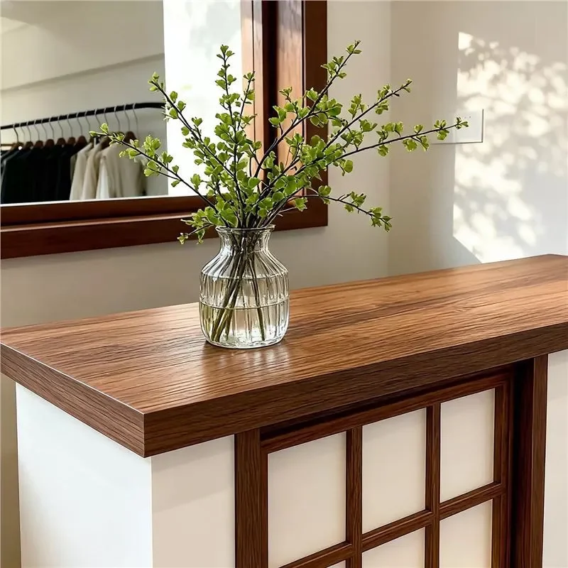 Modern Compact Reception Desk for Boutique Salon Cafe Shop Front Counter Commercial Checkout Table Minimalist Design