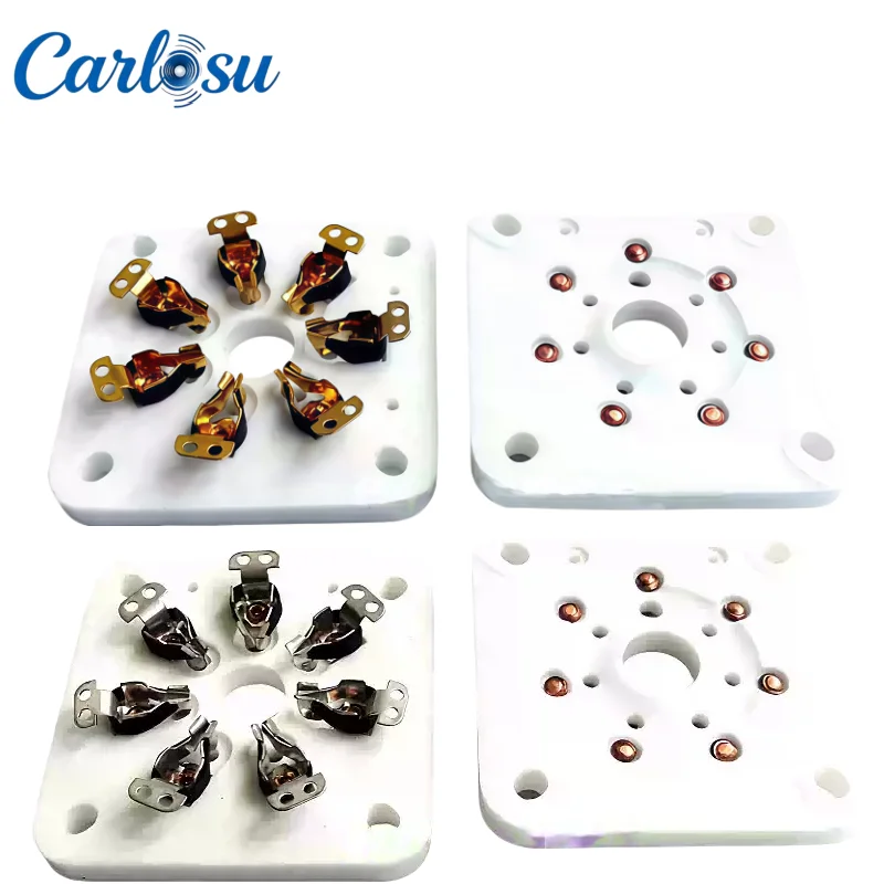 Panel Chassis Mount 7‑Pin Ceramic Vacuum Tube Socket for 6C33 FU29 829B, Vintage Tube Audio Amplifier DIY Parts 1PC