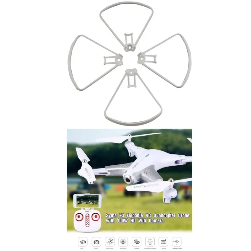 SYMA Z3 Drone Propeller Guards 4PCS Anti-Collision Durable Blade Protectors for Foldable Quadcopter Spare Parts Accessories