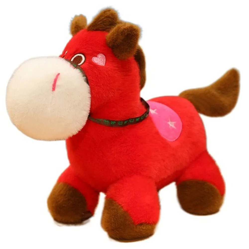 

Mascot Dolls 2026 Horse Plush Doll Cute Good Luck Lucky Horse Plush Toys Kawaii Creative Zodiac Pony Figurine Festive Decor