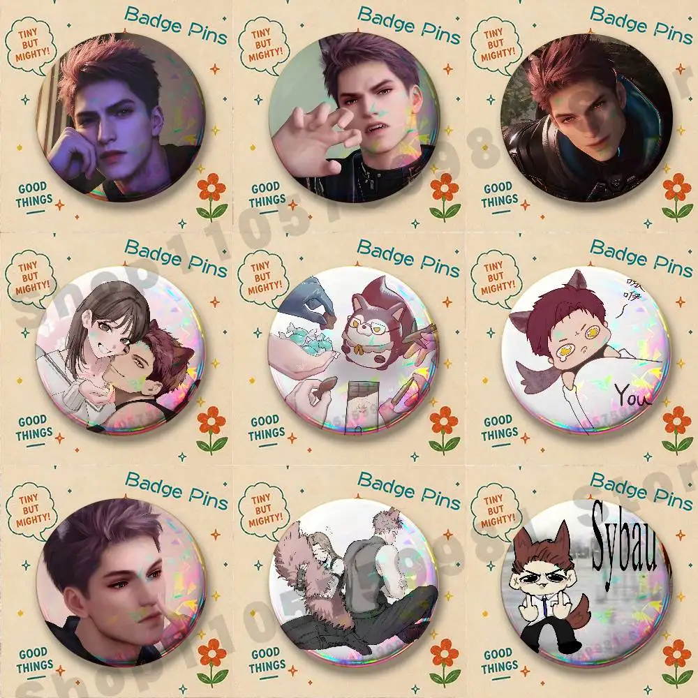 Wolf Cute Valko L-Love and D-Deepspace Badges Pins Button Custom Anime Role Old-school Brooches Cartoon Collar Gifts