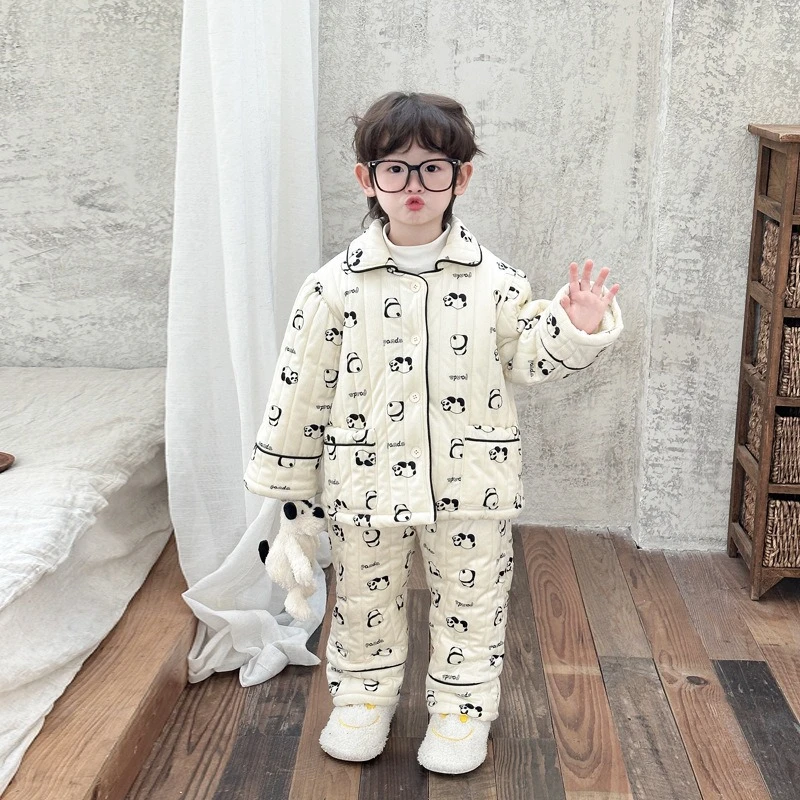 

Boys Winter Pajama Set, Quilted Cotton Loungewear for Toddlers & Kids 2-Piece Sleepwear