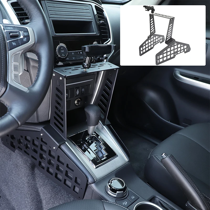 For Mitsubishi L200/Mitsubishi Triton 2019-2023 Car Phone Holder Accessories Aluminum Alloy Car Center Shift Expansion Platform