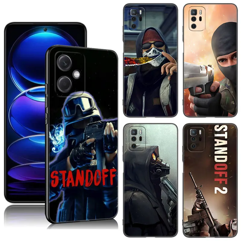 Hot Game STANDOFF-2 Black Silicone Phone Case For Xiaomi Redmi Note 10 11 11S 12 13 4G 8 9 11T Pro 5G Plus 8T 9S 10S 12S