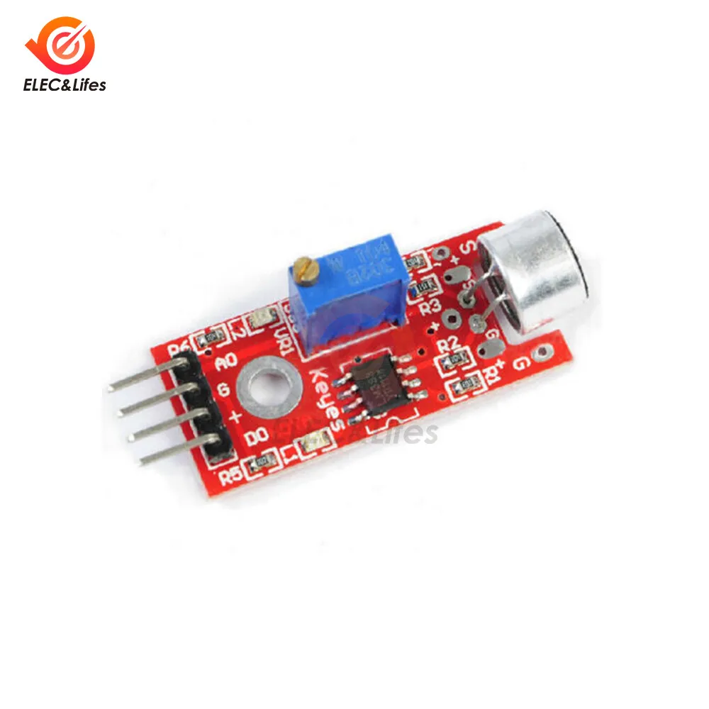 4Pin マイク音声サウンドセンサー検出モジュール Arduino 用 AVR PIC アナログデジタル出力センサー KY-037
