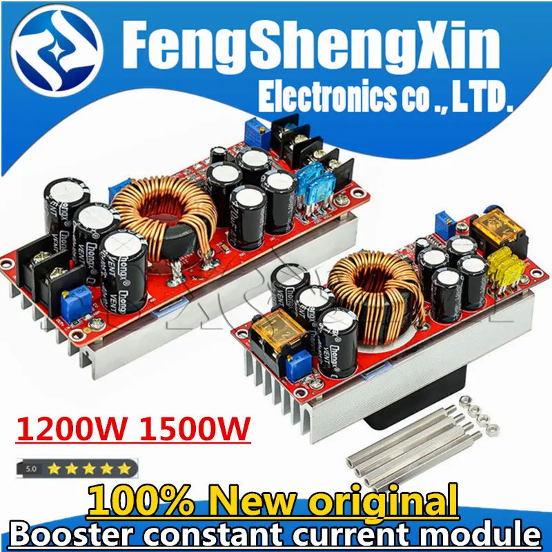 1pcs 1200W Car charging power 1500W 12-60V to 12-90V DC-DC Boost constant voltage constant current adjustable power module