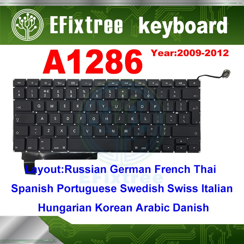 

Laptop Keyboard For Macbook Pro 15.4 inch For A1286 Keyboard Replace and repair EMC Year 2009-2012