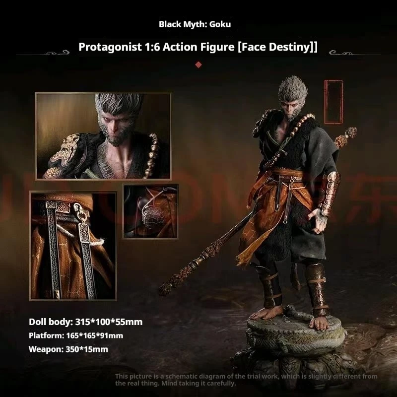 

Stock Black Myth Wukong Figure Model 1:6 Statue Desktop Decoration Custom Model Black Myth Wukong Handmade Collection Toy Gif