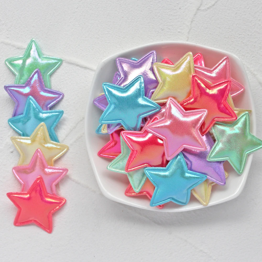 100 قطعة 18/25/26/33 مللي متر بريق مبطن ستار زين إمدادات الحفلات عيد ميلاد Craft بها بنفسك الحرفية اليدوية الخياطة اكسسوارات مقاطع شعر الطفل #6