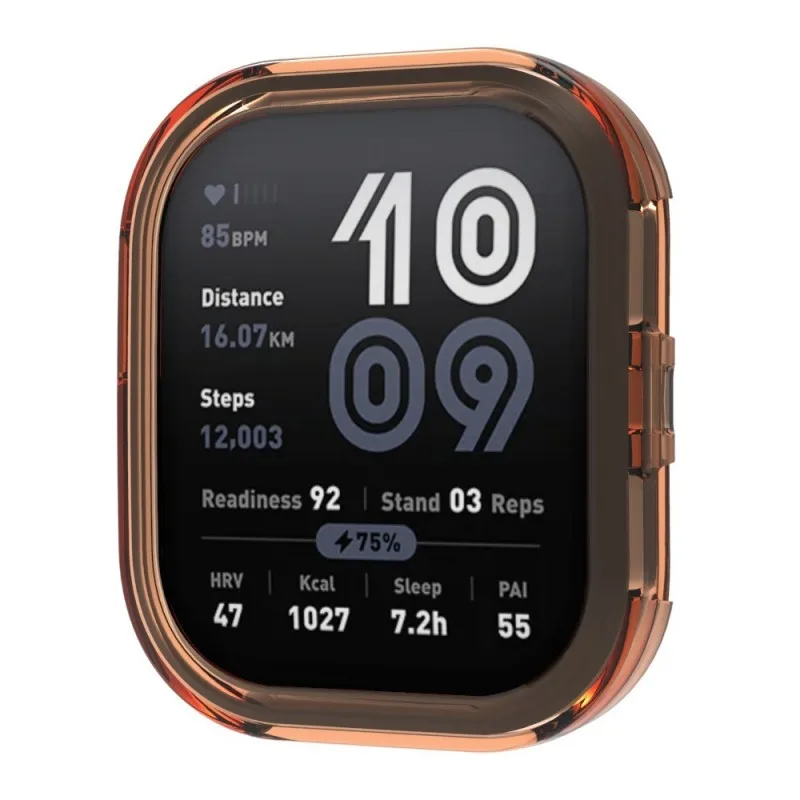 Amazfit BIP 6 (A2435) 용 소프트 TPU 중공 케이스 Amazfit Bip6 (A2435) 액세서리 용 스마트 시계 스트랩 범퍼 커버 보호대