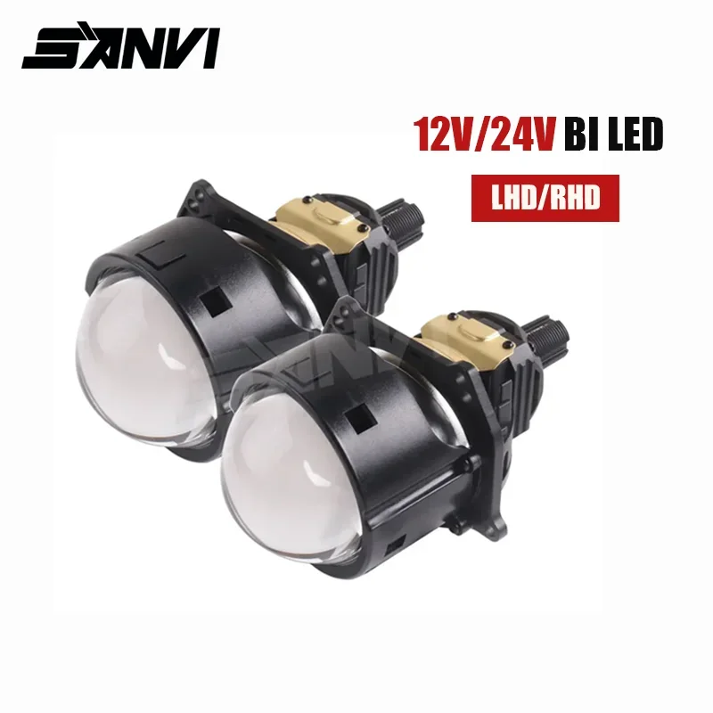 

SANVI 3.0 Inch 12V/24V S3 Bi Led Projector Lens 12V 6000K 130W Car LED H4 H7 9005 9006 Headlights Lenses Retrofit Auto Accessory