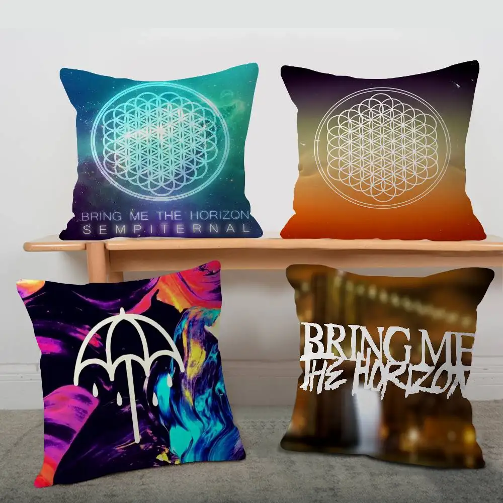 Rock Band B-Bring Me the Horizon Pillow Cover for Bedroom Room and Living Room Sofa Decorative Cushion Cover
