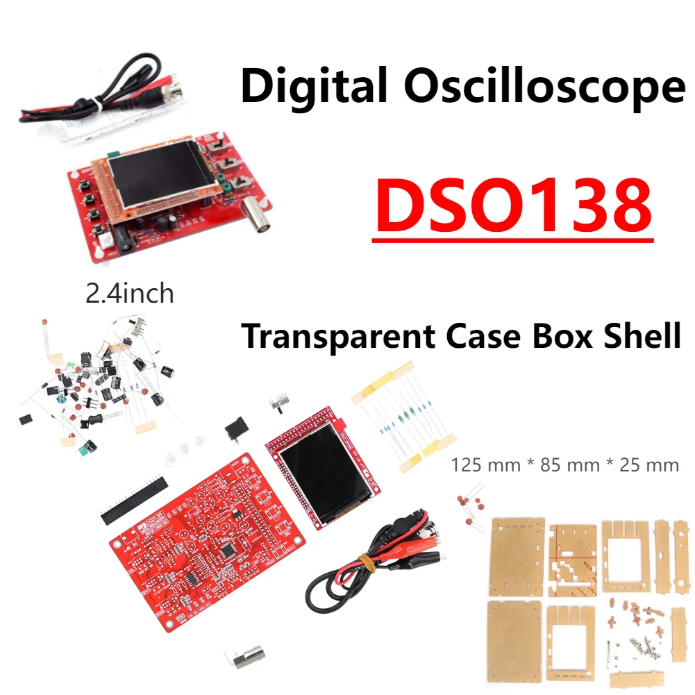 DSO138 Digital Oscilloscope 2.4inch TFT Digital Oscilloscope DIY Kit Electronic Learning Set