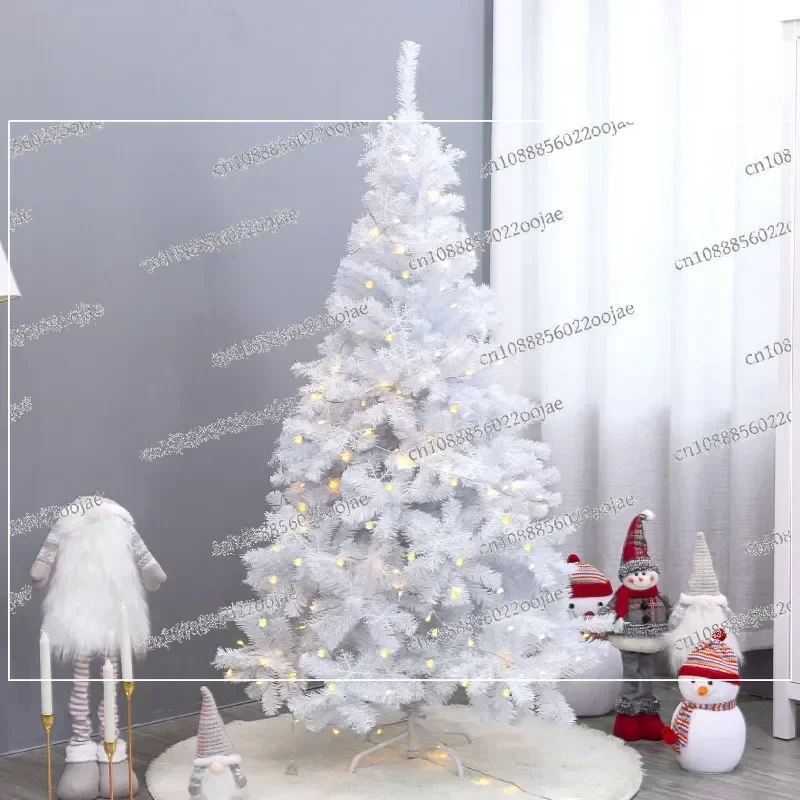 

White Christmas Tree 180cm/6ft Large Artificial Xmas Tree Pink Flame Retardant Fir Tree with Metal Stand for Рождество Navideño