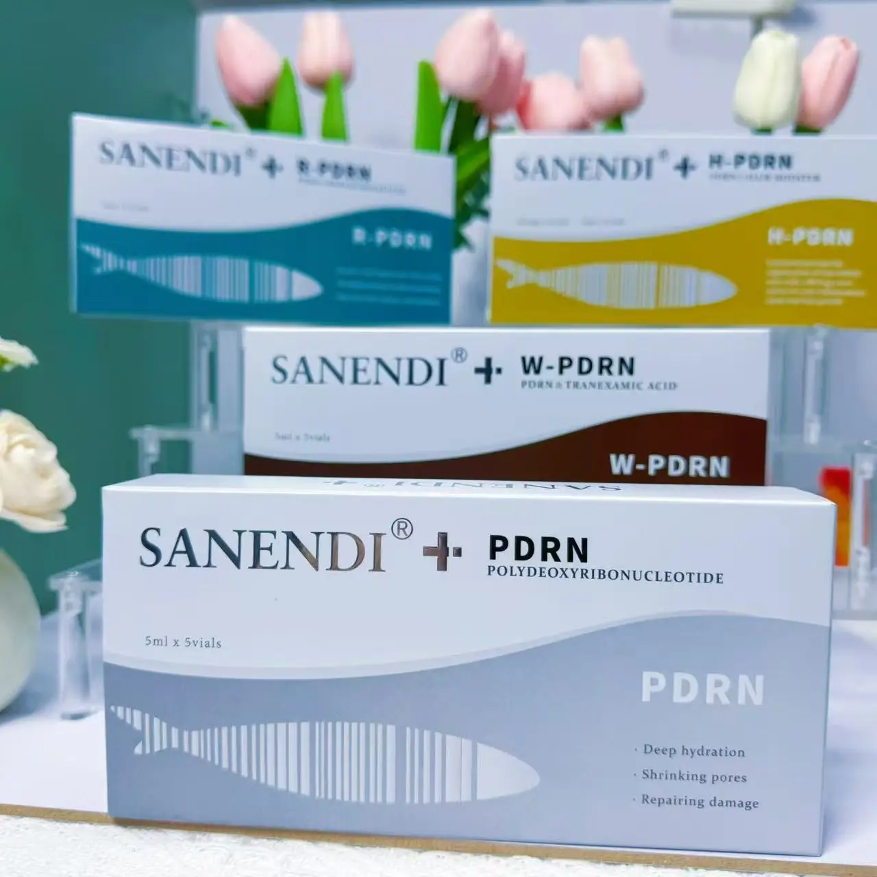 Sanendi الكورية السلمون DNA العناية بالبشرة جوهر PDRN ترطيب عميق عنصر الطاقة الحل لعلاج الجلد الجاف والمتشقق